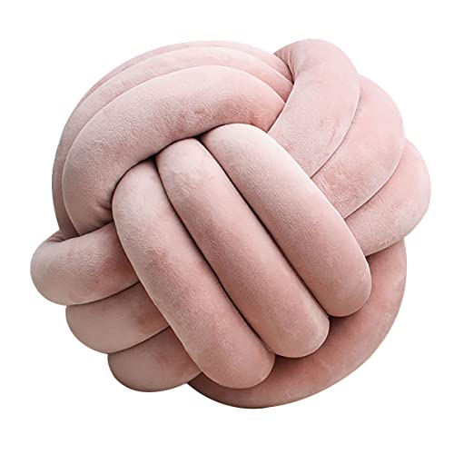 GYCS Weiche Knoten Ball Kissen Knoten Kissen knotenkissen Bett Gefüllte Kissen Wohnkultur Kissen Ball Plüsch Bett deko Werfen gut gut abgedichtet-Padded,Caramel,22cm von GYCS