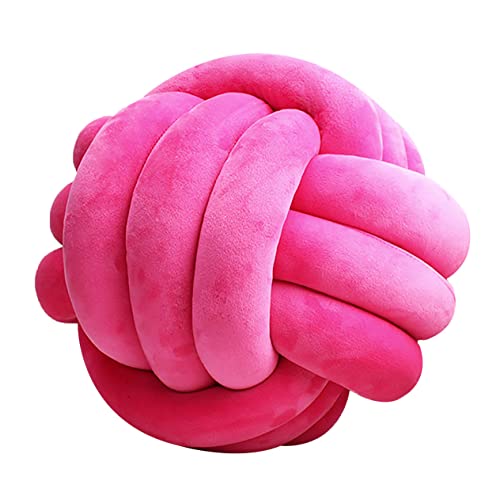 GYCS Weiche Knoten Ball Kissen Knoten Kissen knotenkissen Bett Gefüllte Kissen Wohnkultur Kissen Ball Plüsch Bett deko Werfen gut gut abgedichtet-Padded,Rot,22cm von GYCS