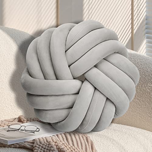 GYCS Knot Cushion, Soft Plush Cushion, Knotted Cushion, Decorative Cushion for Sofa, Bed, Decorative, Knot Cushion, Throw Cushion for Home Decoration, Bedroom, Couch,Gray b,42cm von GYCS