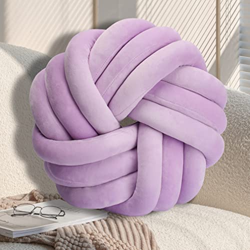 GYCS Knot Cushion, Soft Plush Cushion, Knotted Cushion, Decorative Cushion for Sofa, Bed, Decorative, Knot Cushion, Throw Cushion for Home Decoration, Bedroom, Couch,Lila,42cm von GYCS