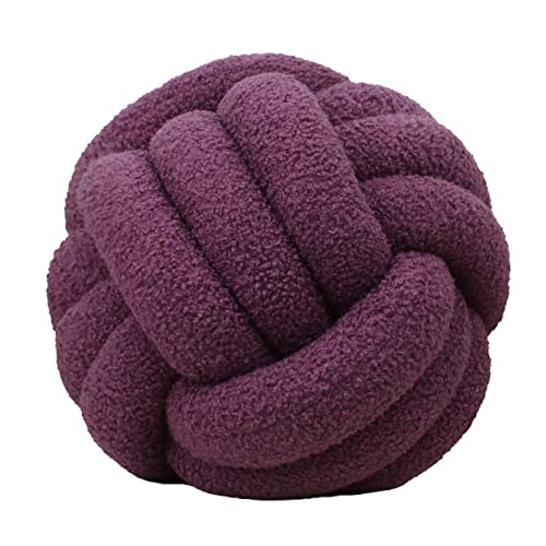 GYCS Knot Pillow, Knotted Pillow Plush Cushion Knot Pillow Decorative Pillow Bed Room Decor Toy Knotted Cushion for Sofa Bed Decorative,Dark Purple,22CM von GYCS