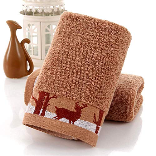 Handtuch-Set, 2 Baumwollhandtücher, Dicke Weiche Wasserabsorbierende Tägliche Notwendigkeiten Badezimmer Pool Handtücher Home Gesicht Handtücher Pink, GYDHJSSJ, khaki von GYDHJSSJ