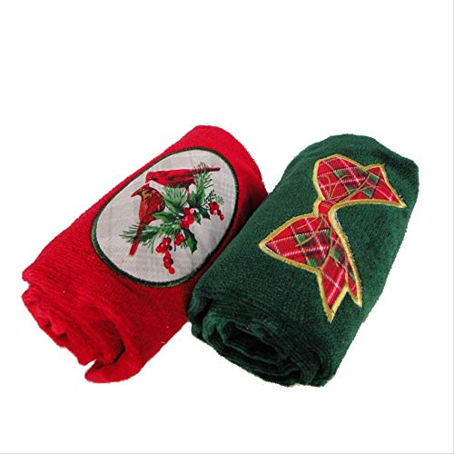 Handtuch-Set, 2 Baumwolltuch, Bogen und Red Bird Style Green Red Wedding Handtuch-Kissen Wie, GYDHJSSJ Handtuch-Set, 2 Baumwolltuch, Bogen und Red Bird Style Green Red Wedding Handtuch-Kissen Wie, GYDHJSSJ von GYDHJSSJ