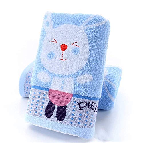 Handtuch-Set, 2 Baumwolltücher, Cartoon Verdickte Wasserabsorption Stickerei Erwachsene Gesicht Handtuch Handtuch Weiches Bad Handtuch Pool Handtuch Reisen Handtuch Pink, GYDHJSSJ, Blau von GYDHJSSJ