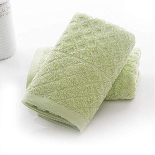 Handtuch-Set, 2 Baumwolltücher, Geschenk Arbeitsversicherung Haushalt Handtuch Soft Absorbent Atmungsaktive Kaffeefarbe, GYDHJSSJ, grün von GYDHJSSJ