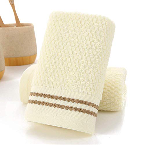 Handtuch-Set, 2 Baumwolltücher, Geschenke Tägliche Notwendigkeiten Weiches Wasser Absorption Nicht Schuppen Haar Anti-Fading Bad Handtuch Pool Handtuch Travel Brown, GYDHJSSJ, Beige von GYDHJSSJ