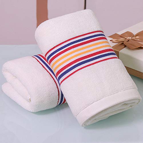 Handtuch-Set, 2 Gesicht Handtücher, Haushalt Handtuch, Bad Travel Handtuch, Soft Absorbent Verdickung Geschenk, Licht Kaffee Farbe, GYDHJSSJ, weiß von GYDHJSSJ