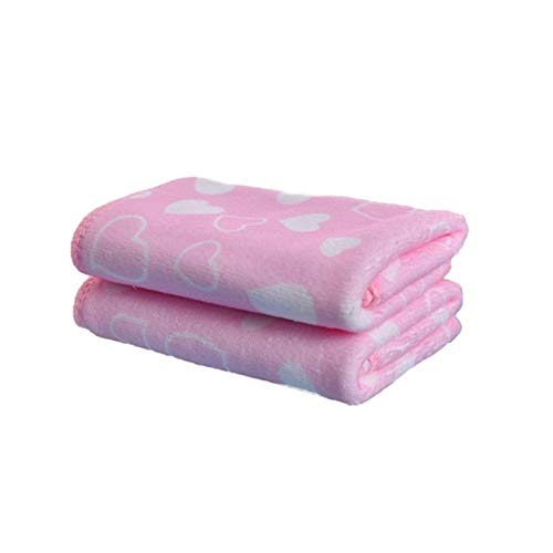 Handtuch-Set, 2 Mikrofaser-Handtücher, Baby Kids Love Heart Pattern Weicher Waschlappen Gesicht Waschen Handtuch Home Textile Blue, GYDHJSSJ, Pink ist von GYDHJSSJ