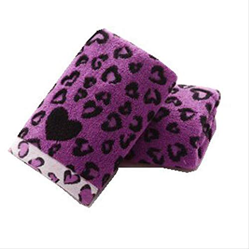 Handtuch-Set, 2Pcs/Set Handtuch-Wrap Handtuch-Baumwolle Herz Bedruckte Badezimmer-Dusche Handtuch Rectangle Beach Handtuch Lila, GYDHJSSJ von GYDHJSSJ