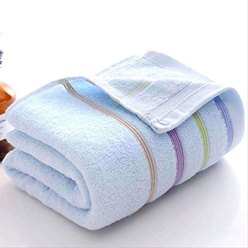 Handtuch-Set, 2Pcs Baumwolle Handtuch Dickened Soft Atmungsaktiv Inhalieren Handtuch Täglich Geschenk Gesicht Handtuch Reise Handtuch Blau, GYDHJSSJ, Blau von GYDHJSSJ