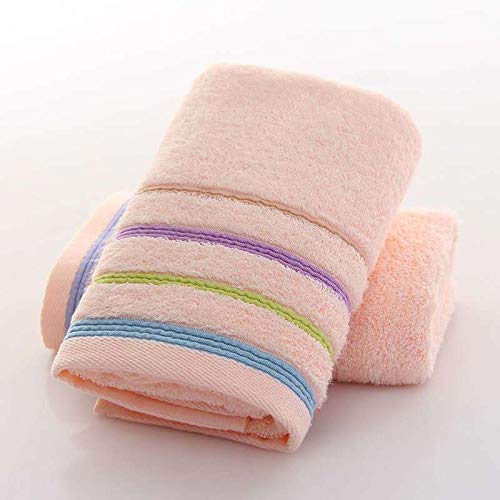 Handtuch-Set, 2Pcs Baumwolle Handtuch Dickened Soft Atmungsaktiv Inhalieren Handtuch Täglich Geschenk Gesicht Handtuch Reise Handtuch Blau, GYDHJSSJ, Rosa Orange von GYDHJSSJ