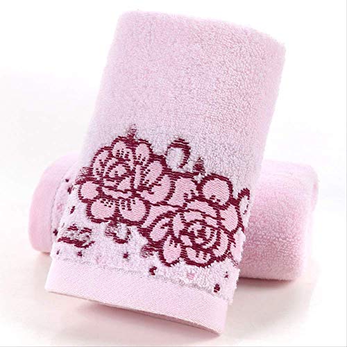 Handtuch-Set, 2Pcs Baumwolltuch, Soft Dickened Wash Gesicht Handtuch Geschenke Tägliche Notwendigkeiten Badezimmer Pool Handtuch Wasser Handtuch Gelb, GYDHJSSJ, Pink ist von GYDHJSSJ