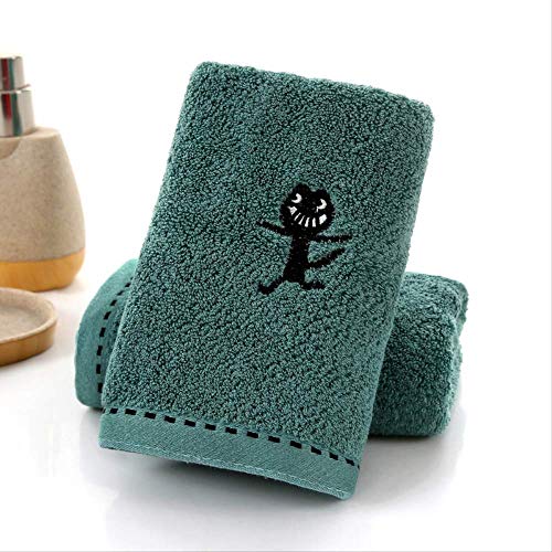 Handtuch-Set, 2Pcs Mikrofaser-Handtuch, Bamboo Fiber Soft Comfort Absorbwater Nicht Fallen Haare Familie Gesicht Handtuch Badezimmer Travel Handtuch Grün, GYDHJSSJ, grün von GYDHJSSJ