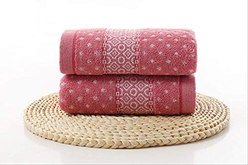 Handtuchset, 2 Baumwollhandtücher, Erwachsene Gesicht Handtücher Home Handtuch Badezimmer Sport Handtuch Verdickt Weich Nicht Haarqualität Handtuch Blau, GYDHJSSJ, rot von GYDHJSSJ