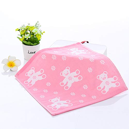 Handtuchset, 2 Baumwollhandtücher, Quadratisches Handtuch Speichel Handtuch Kinder Handtuch Weich Absorbent Handtuch Giraffe Blau, GYDHJSSJ, Das Bear Powder von GYDHJSSJ