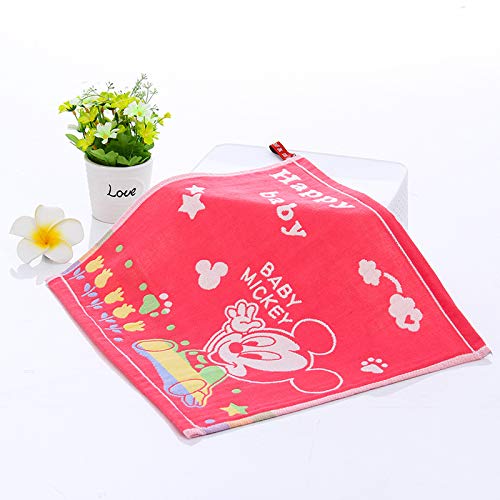 Handtuchset, 2 Baumwollhandtücher, Quadratisches Handtuch Speichel Handtuch Kinder Handtuch Weich Absorbent Handtuch Giraffe Blau, GYDHJSSJ, von Rice Rat Red von GYDHJSSJ