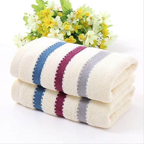 Handtuchset, 2 Baumwollhandtücher, Weiche Hautfreundliche Super Absorbierende Handtücher Familiengesicht Handtuch Handtuch Badezimmer Pool Handtuch Handtuch Beige, GYDHJSSJ, Beige von GYDHJSSJ