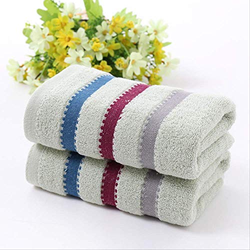Handtuchset, 2 Baumwollhandtücher, Weiche Hautfreundliche Super Absorbierende Handtücher Familiengesicht Handtuch Handtuch Badezimmer Pool Handtuch Handtuch Beige, GYDHJSSJ, Cyan sein von GYDHJSSJ