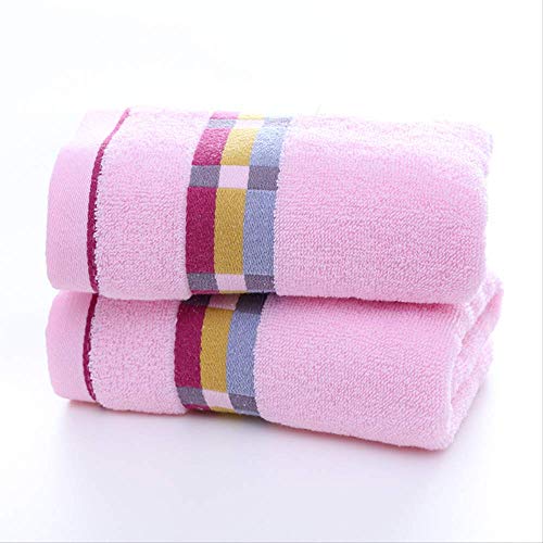 Handtuchset, 2 Baumwolltücher, Geschenk Haushalt Handtuch Handtuch Handtuch Handtuch Schals Badezimmer Pool Handtuch Weiches Wasser Milky Yellow, GYDHJSSJ, Pink ist von GYDHJSSJ