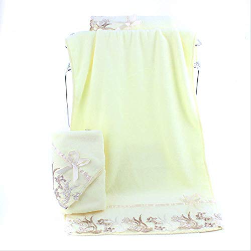 Handtuchset, 2 Mikrofaser-Handtücher, Soft Absorbent Antibacterial Haushalt Gesicht Handtuch Handtuch Badezimmer Travel Handtuch Light Blue, GYDHJSSJ, Licht Gelb Handtuchset, 2 Mikrofaser-Handtücher, Soft Absorbent Antibacterial Haushalt Gesicht Handtuch Handtuch Badezimmer Travel Handtuch Light Blue, GYDHJSSJ, Licht Gelb von GYDHJSSJ