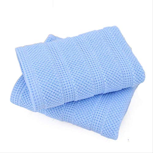 Handtuchset, 2Pcs Baumwolltuch, Sporthandtuch Wasser Absorbierendes Handtuch Weich und Komfortabel Blaues Handtuch Travel Pool Badezimmertuch, GYDHJSSJ von GYDHJSSJ