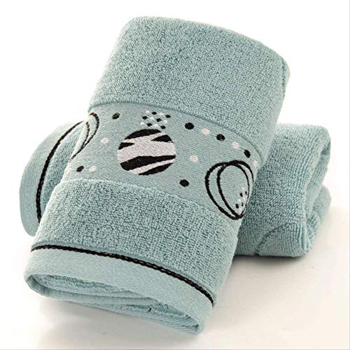 Handtuchset, 2Pcs Baumwolltuch, Wasserabsorbierendes Weiches Haar Nicht Verlieren Waschen Gesichtstuch Haushalt Handtuch Travel Sports Handtuch Grau, GYDHJSSJ, grün von GYDHJSSJ