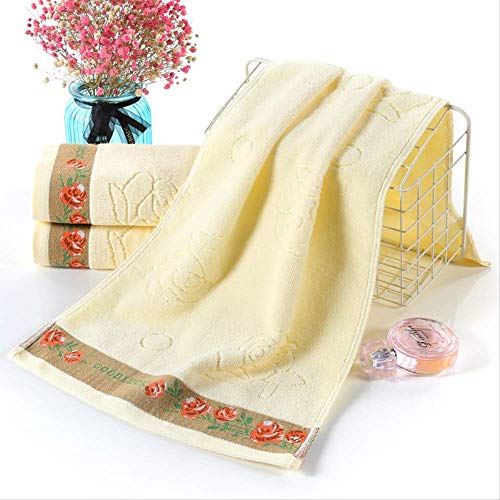 Handtuchset, 3 Baumwollhandtücher, Weiche und Komfortable Wasserabsorbierende Handtücher Quick Dry Quality Handtuch Satosbath Pool Handtuch Spadre Handtücher Pink, GYDHJSSJ, gelb von GYDHJSSJ
