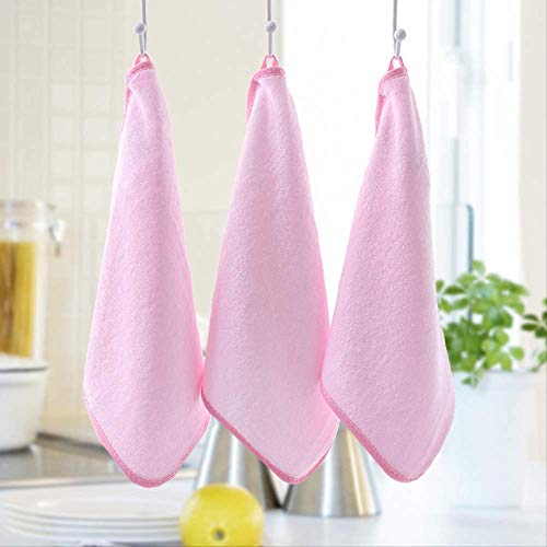 Handtuchset, 3 Mikrofaser-Handtuch, Haushalt Kleines Handtuch Bambus Fiber Square Handtuch Kinder Kleines Quadratisches Handtuch Kindergarten Handtuch Weiches Wasser Absorbierendes Handtuch Blau, G von GYDHJSSJ