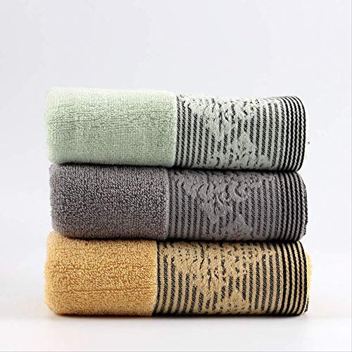 Handtuchset, 3Pcs Baumwolltuch Dicke Edgy Handtuch Schnell Trocken Ingress Sport Travel Strandtuch Erwachsene Kinder Handtuch Soft, GYDHJSSJ von GYDHJSSJ