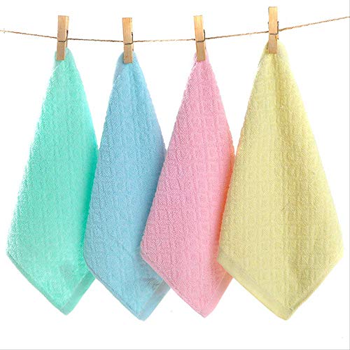 Handtuchset, 4 Baumwollhandtücher, Haushalt Kleines Handtuch Platz Handtuch Kind Baby Wasser Soft Wash Taschentuch Kindergarten, GYDHJSSJ von GYDHJSSJ