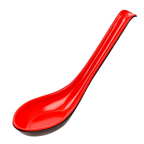 Ladle Löffel Plastiksuppe Löffel Rot und Schwarz Küche Kochen Utensil Tool Teelöffel Catering Suppe Catering Löffel, GYDHJSSJ von GYDHJSSJ
