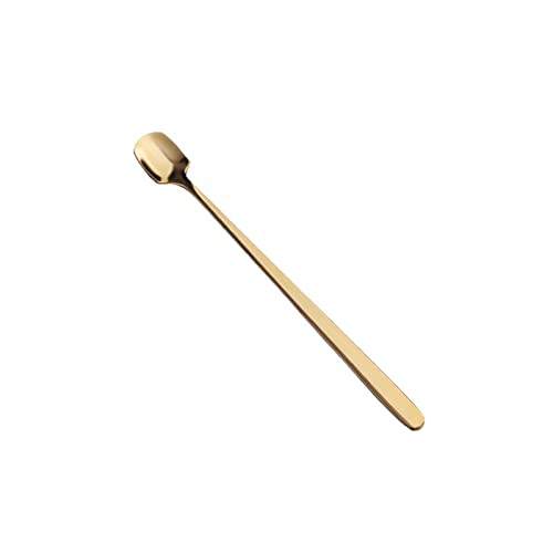 Ladle Löffel Tee Kaffee Honig Löffel Langer Griff Edelstahl Obst Dessert Löffel Trinken Teelöffel für Küche Geschirr (2Pcs Sliver, 17Cm), GYDHJSSJ, 2 Stück Gold, 17 cm sein von GYDHJSSJ