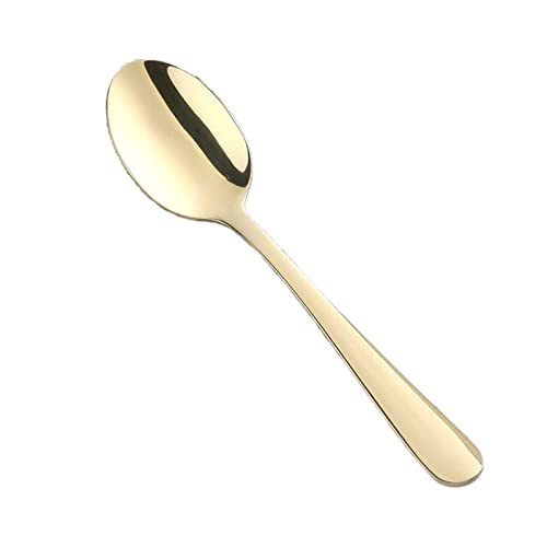Ladle-Löffel Teelöffel Edelstahl Kaffeelöffel Dessert Kuchen Fruchtlöffel Golden Snack Löffel Geschirr Werkzeuge (Schwarz), GYDHJSSJ, Gold von GYDHJSSJ