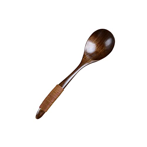 Ladle Spoon 1Pc Holz Löffel Bambus Küche Kochen Utensil Tool Suppe Teelöffel Reisen Portable Geschirr Küchenzubehör (Braun), GYDHJSSJ, braun von GYDHJSSJ