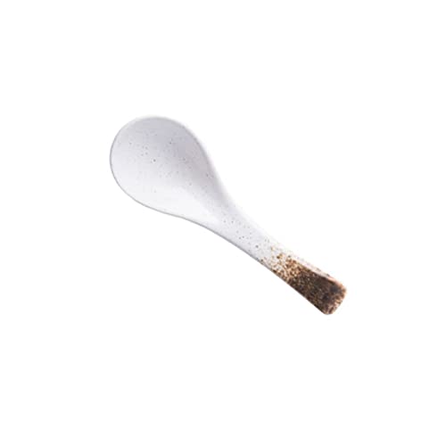 Ladle Spoon 2 Pcs Creative Ceramic Spoon Kitchen Cooking Utensil Healthy Retro Style Tool Soup Teelöffel Catering für Kicthen (2 Stück B), GYDHJSSJ, 2 Pcs für c von GYDHJSSJ