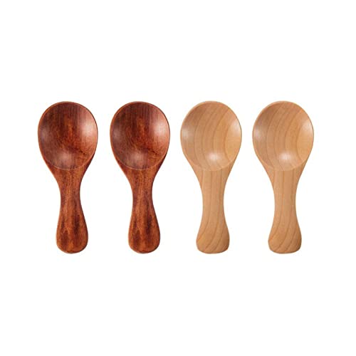 Ladle Spoon 4Pcs Mini Wooden Spoon Kleine Küche Löffel Gewürze Scoop Zucker Spice Spoon Short Handle Wood Tea Scoop Holz Utensilien (4Pcs Dark Brown), GYDHJSSJ, 4pcs mi * ed (Deutsche Ausgabe) von GYDHJSSJ
