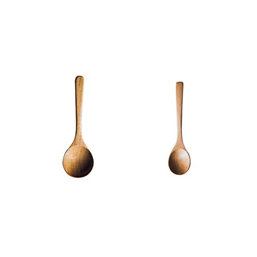 Ladle Spoon Beech Soup Spoons Long Handle Geschirr Küche Holz Porridge Reis Löffel Teelöffel Geschirr Kochen Utensilien, 2 Pcs, GYDHJSSJ von GYDHJSSJ