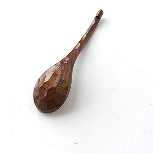 Ladle Spoon Non-Stick Tortoise Shell Wood Spoon Long Handle Wooden Scoop For Rice Soup Tea Kitchen Tools Tischgeschirr für die Küche, GYDHJSSJ von GYDHJSSJ