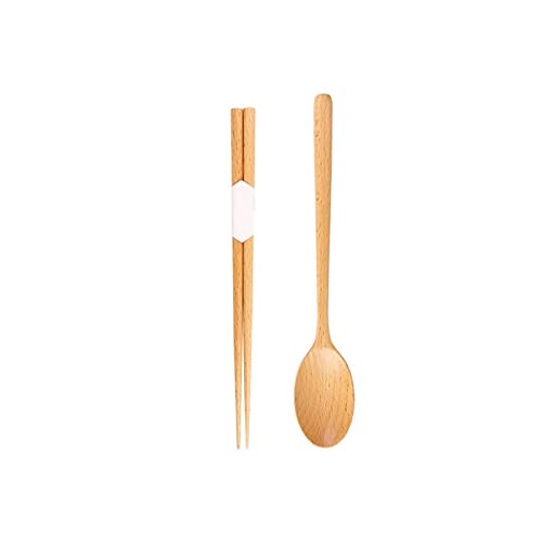 Ladle Spoon Wood Cutlery Set Chopsticks Spoon Set Eating Mixing String Handle Cooking Utensil Tools Soup-Teaspoon Tableware (1Pcs)(Deutsche Ausgabe), GYDHJSSJ, 2 PCs von GYDHJSSJ