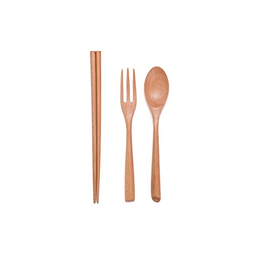 Ladle Spoon Wooden Spoon Fork Teelöffel Catering Reis-Suppe Bambus Kochen Utensil Küche Teelöffel Geschirr Zubehör, 2 Pcs, GYDHJSSJ von GYDHJSSJ