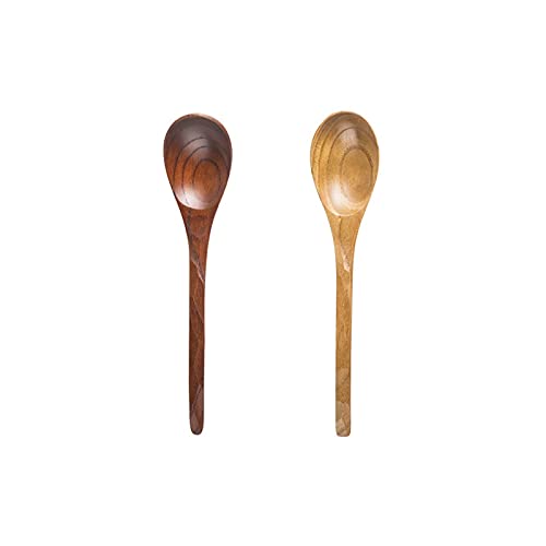 Löffellöffel Holz Löffel Küche Kochen Utensil Werkzeug Suppe Teelöffel Catering für Kicthen Holz Löffel Küche Zubehör, 2/1 Pcs (B), GYDHJSSJ, 2 PCs von GYDHJSSJ