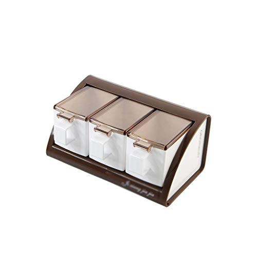 Spice Rack Spice Pots-Seasoning Box-Storage Container Condiment Jars-Cruet mit Deckel und Löffel-Spice Salt Container (), 3360053031 von GYDHJSSJ