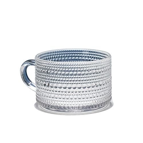 Tassen mit Geprägtem Muster Glas Tasse Set Kaffee Wasser Tee Milch Getränke Große Kapazität Frühstück Tassen Utensilien Gläser Trinken, GYDHJSSJ von GYDHJSSJ
