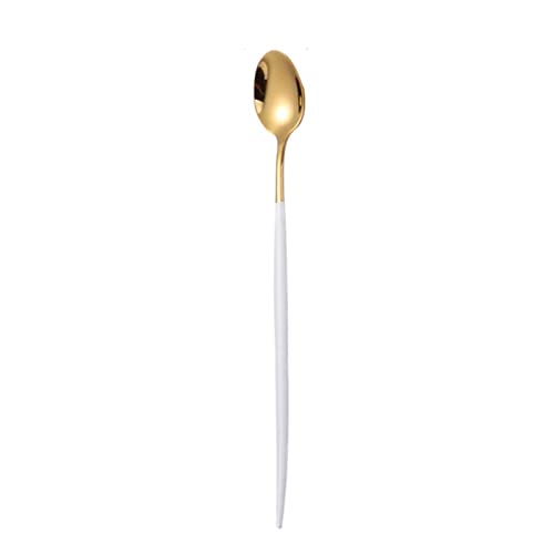 Tea Spoons Creative Stainless Steel Long Handle Spoon Dicken Geschirr Tee Kaffee Eis Mixing Löffel Teelöffel Küche Geschirr, GYDHJSSJ von GYDHJSSJ