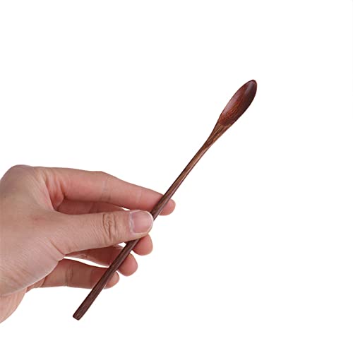 Tea Spoons Long Handle Coffee Spoon Creative Massivholz Geschirr Rühren Bar Milch Tee Milch Honig Kleiner Holzlöffel, GYDHJSSJ von GYDHJSSJ