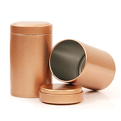 Tee Kaffee Zucker Kanister Mini Tin Storage Box Runde Form Versiegelte Glas Dosen Kaffee Tee Caddy Tee Eisen Box Tinplate Container für Geschenk Home Decor, GYDHJSSJ von GYDHJSSJ