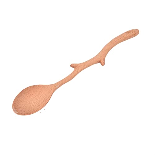 Teelöffel Buche Löffel Zweig Form Long Handle Scoop Kaffee Rühren Löffel Suppe Löffel Geschirr, GYDHJSSJ von GYDHJSSJ