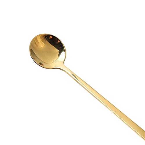 Teelöffel Golden Dessert Teelöffel Kaffeezubehör Set für die Küche Kleiner Teelöffel Schöne Löffel Silber Edelstahl Geschirr, GYDHJSSJ von GYDHJSSJ