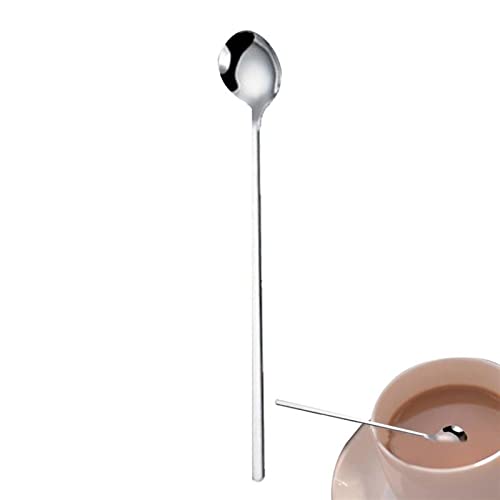 Teelöffel Kaffeelöffel Lange Griff Löffel Kaffee Eis Tee Löffel Rührer Edelstahl Mini Teelöffel für Kaffee Zucker Dessert Kuchen Eis, GYDHJSSJ von GYDHJSSJ