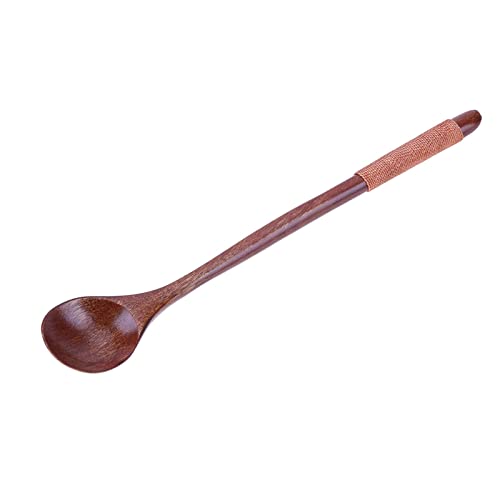 Teelöffel Long Handle Holzlöffel Dessert Kaffee Rührlöffel Natürliches Holz Löffel, GYDHJSSJ von GYDHJSSJ